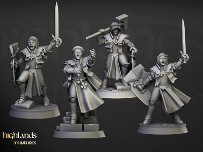 Schwestern und Mutter Superior Warband, Wargaming Göttliche Heilige Nonne Krieger Miniatur