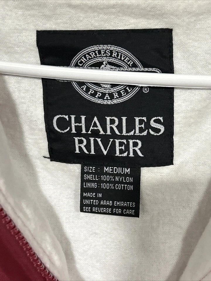 University Of Alabama Charles River Windbreaker Jacket Lined Hooded Size Medium - Image 4 of 4