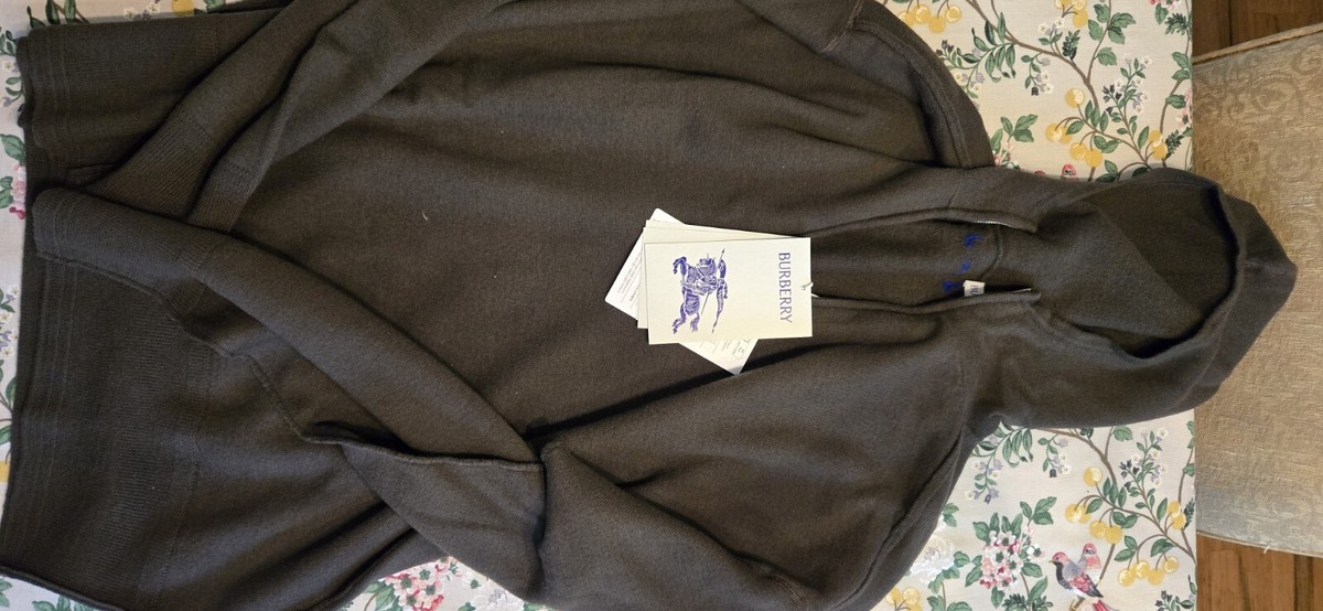 $1800 New MENS BURBERRY Brown Wool ZIP HOODIE SIZE XL AUTHENTIC | eBay
