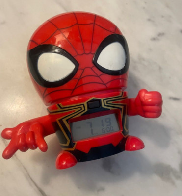 Marvel Ultimate Spiderman Bulb Botz Light Up Figure Talking Alarm Clock Works