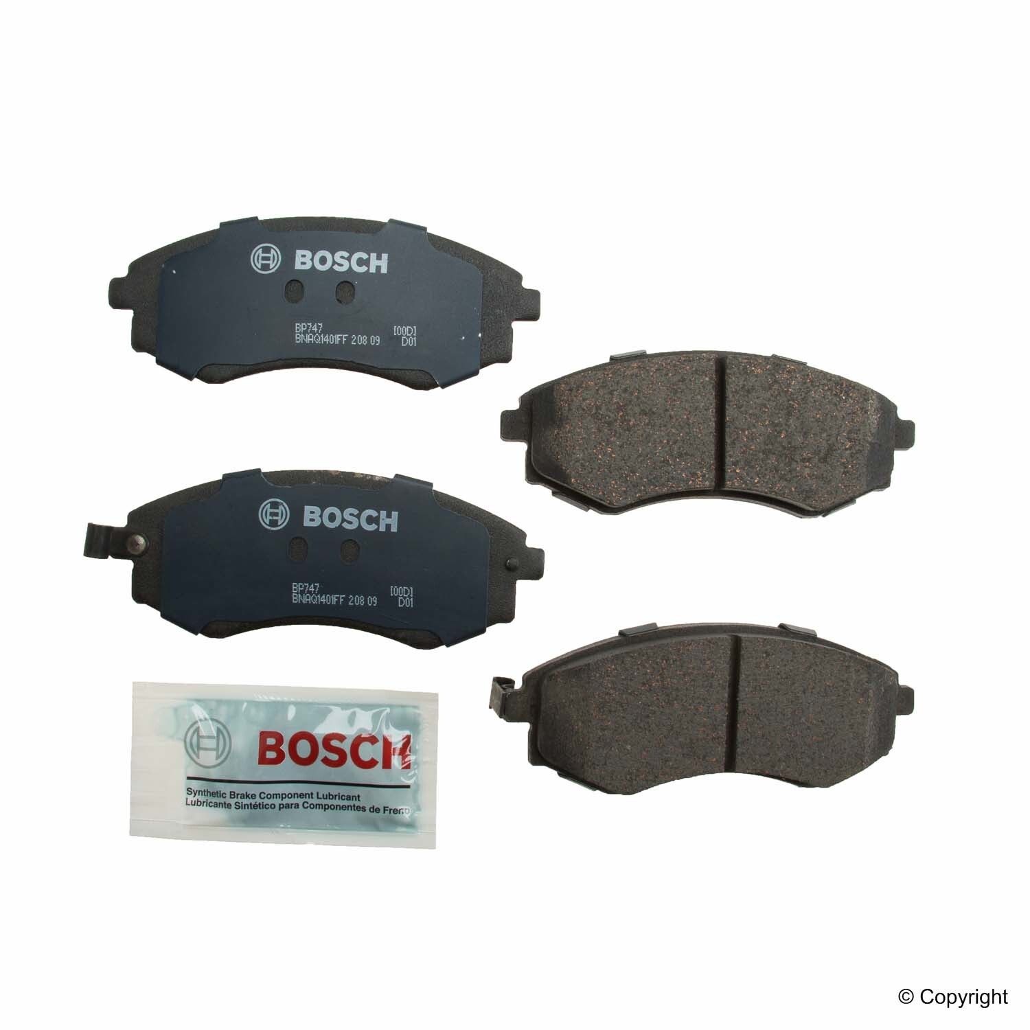 Bosch BP747 Front Disc Brake Pads and Shoes Set-image