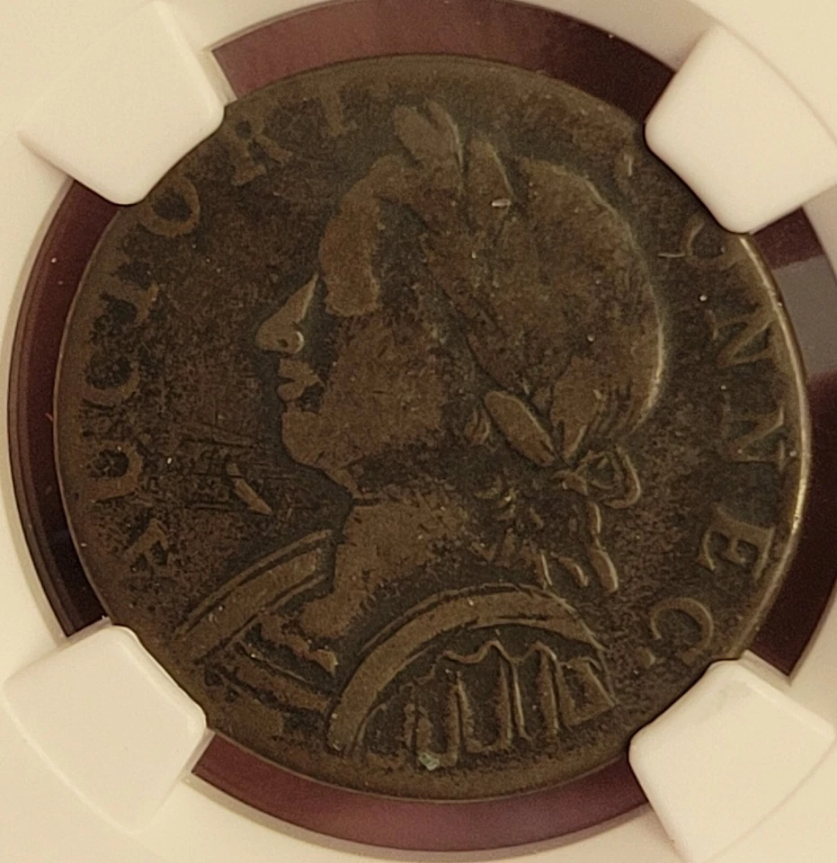 1787 connecticut horned bust  NGC vf 25 - Image 2 of 3
