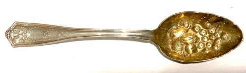 Winthrop by Tiffany & Co. Sterling Silver Berry Spoon Hand Chased Fruit in Bowl  - Picture 1 of 3