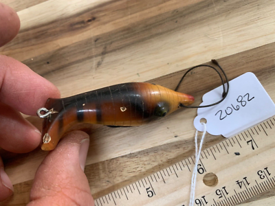 buy fishing lure parts Vintage wooden Shirmp fishing lure parts (lot#20682)