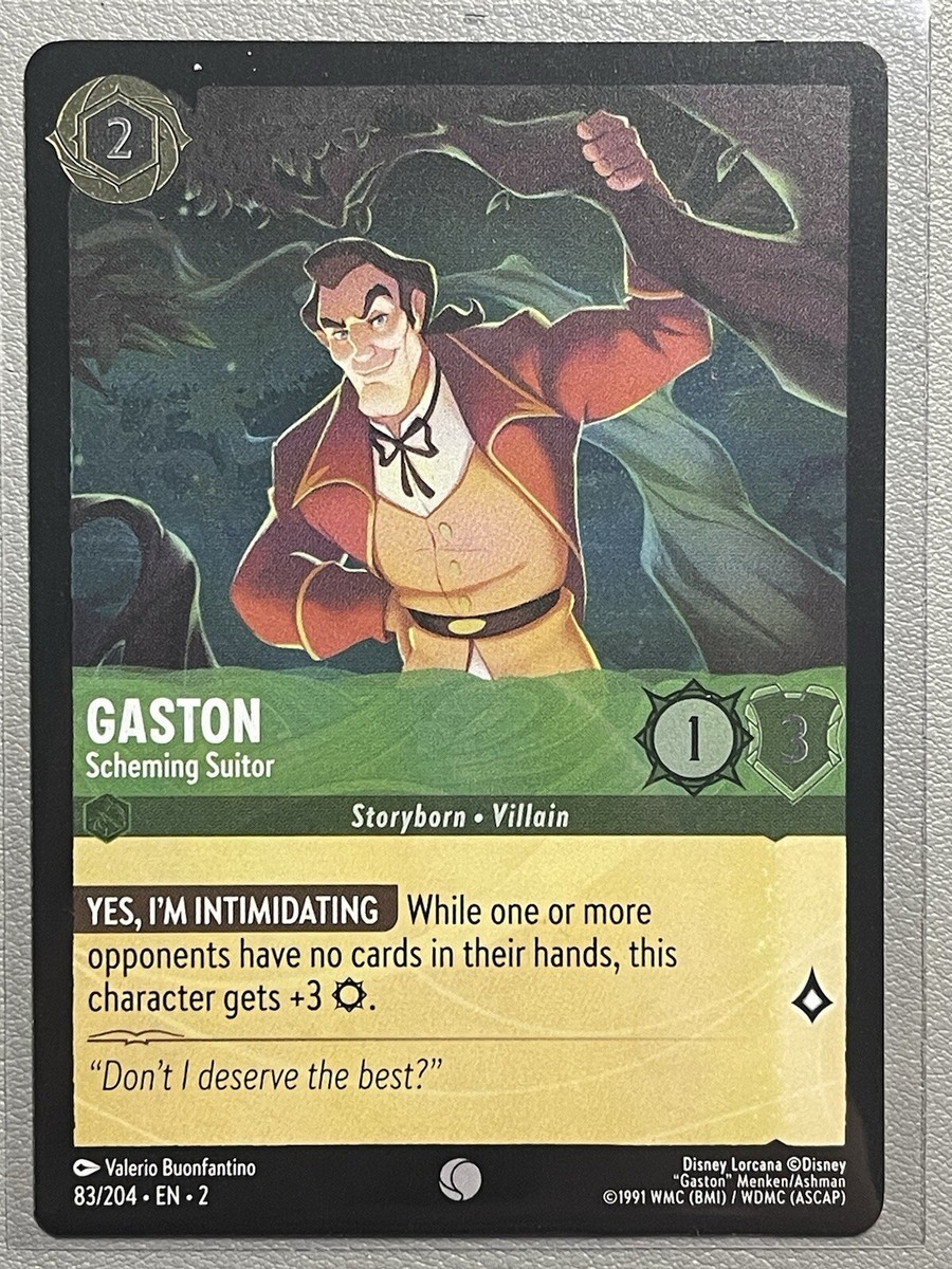 lorcana floodborn chase cards Disney Lorcana: Rise of the Floodborn - Gaston - 83/204 - (Cold Foil)