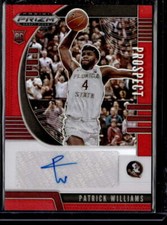 Patrick Williams Basketball Panini #PA-PW Prospect Autographs Red AUSN