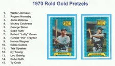 1970 Rold Gold Pretzels All-Time Baseball Greats 3-D Factory Set - MINT