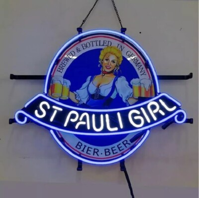 St Pauli Girl Bier Beer 20''x16'' Neon Sign Light Lamp Bar HD Vivid Printing EY