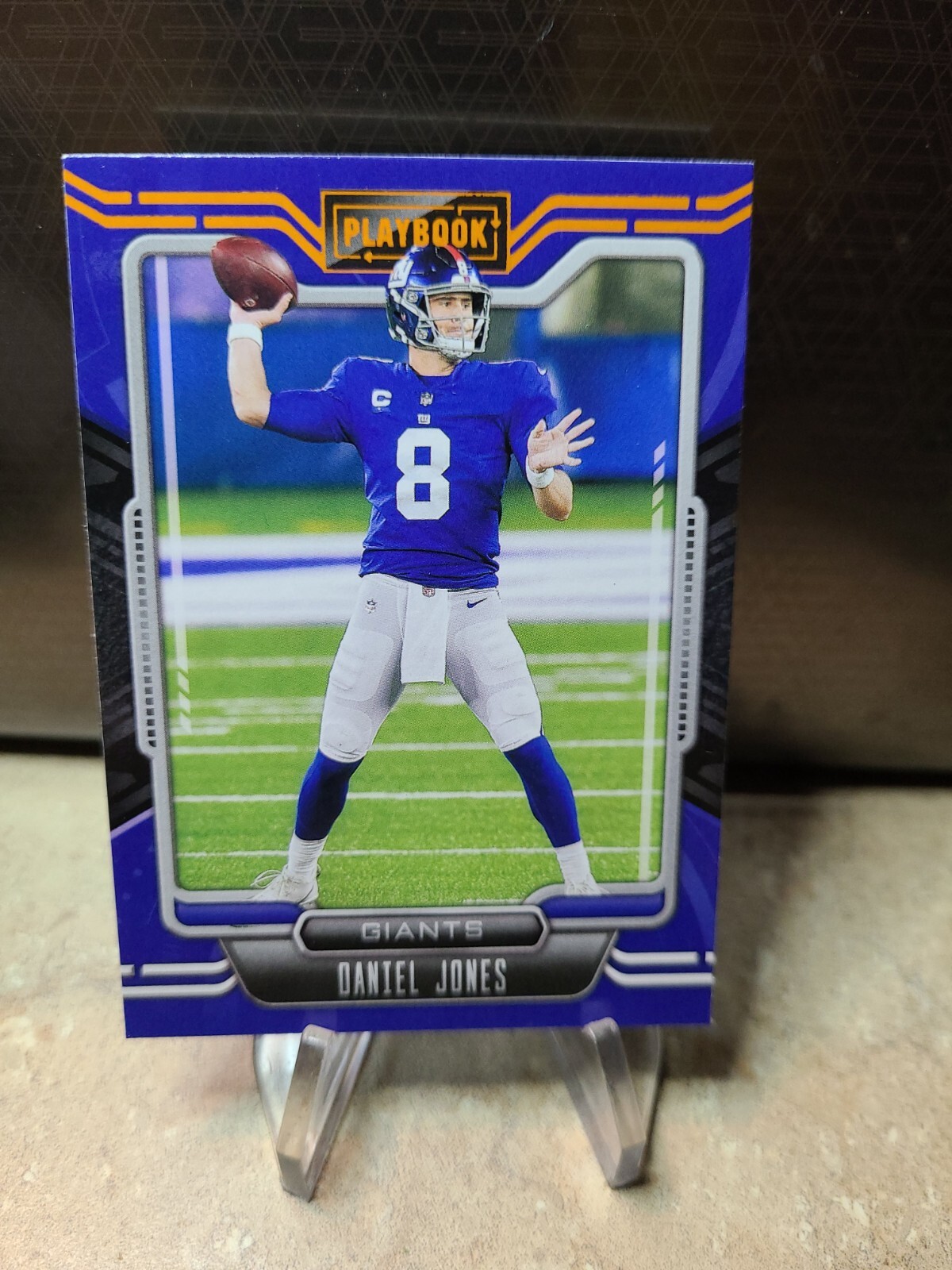 2021 Panini Playbook Daniel Jones Orange Parallel #62 New York Giants