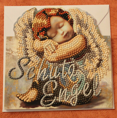 3D Karte ''Schutzengel'' - in Diamond Painting - Handarbeit