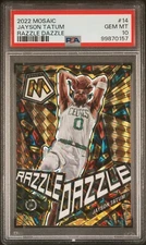 2022 Panini Mosaic Razzle Dazzle Jayson Tatum #14 PSA 10 SP CASE HIT