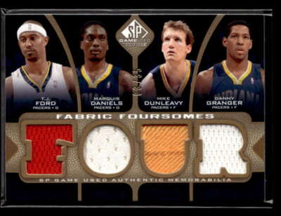 2009-10 SP Game Used Daniels/Dunleavy/Ford/Granger Quad Relic /35 JX7020