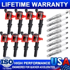 8Pack Ignition Coils and Spark Plugs For Ford F150 F250 4.6/5.4L 2004-2010 DG511