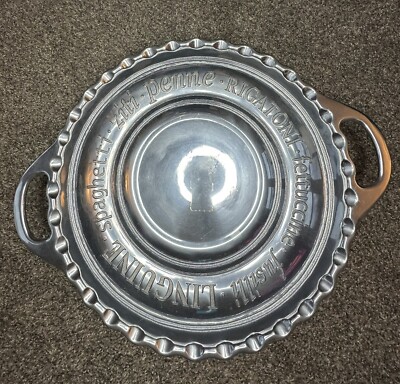 Lenox Stainless Steel Italian Pasta Serving Bowl Engraved Names Unique
