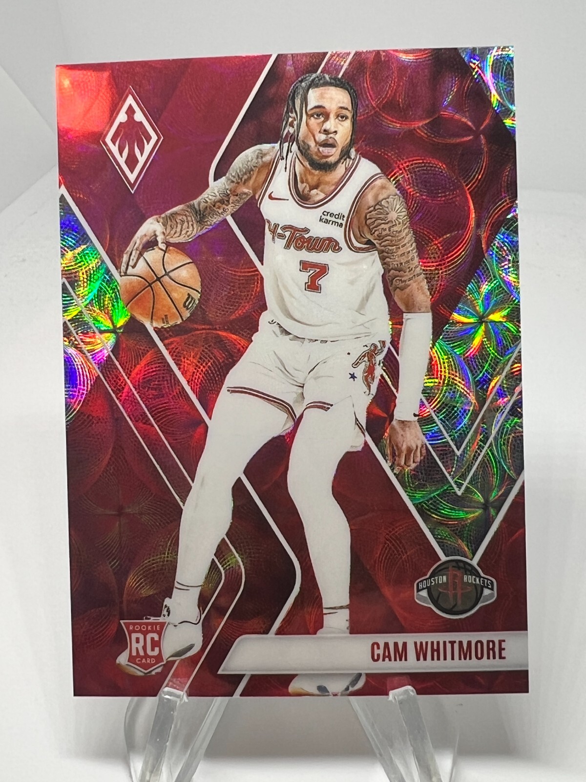 2023-24 Phoenix Cam Whitmore International Red /75 #294 Rockets Rookie