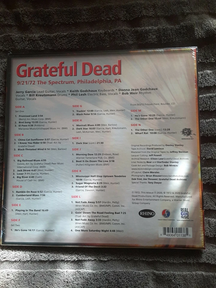 Grateful Dead Dick's Picks 36 9/21/72 7 LP Vinyl Box Brand New SEALED #518/2000 Foto 3 de 3