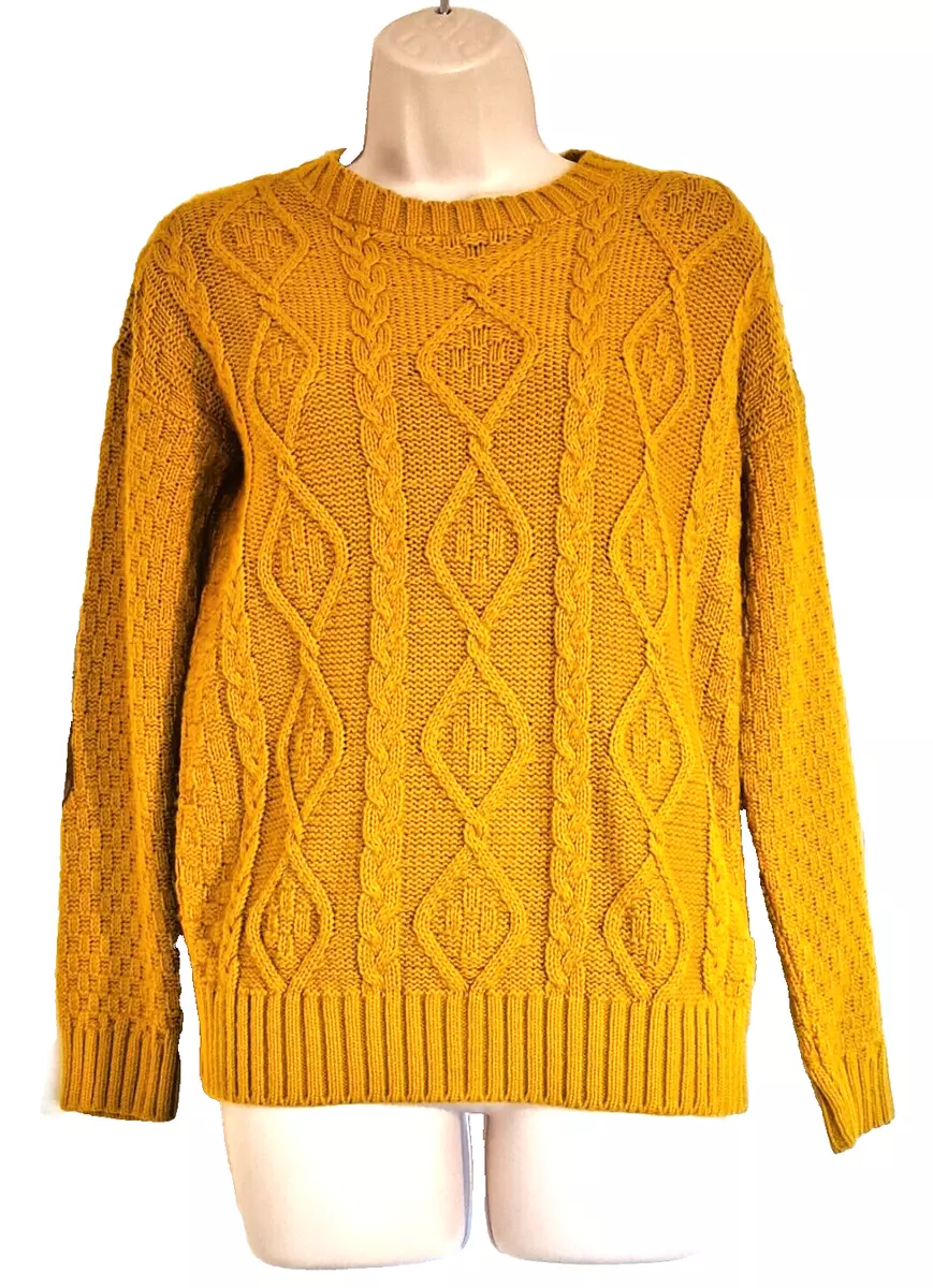 Ladies elbow patch sweater top