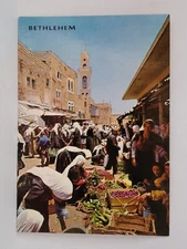 Postcard BETHLEHEM Market Place Holy Land Israel