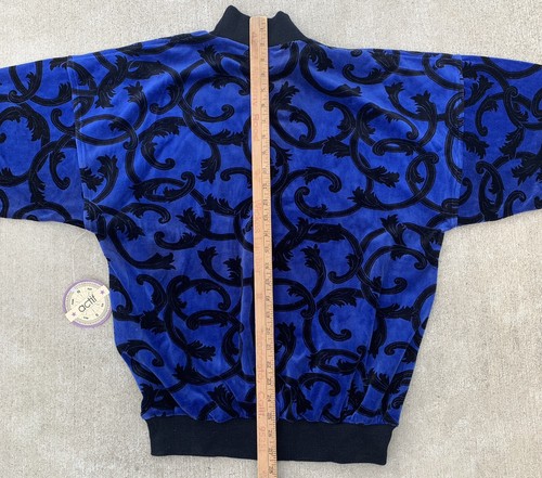 Vintage Actif Velour Top Long Sleeve Pullover 80s 1980s Original Tags Size L - Picture 20 of 24