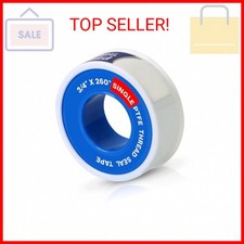 Supply Giant Plumbers PTFE Tape 3/4" W x 260" L Pipe Thread Tape, High Density T