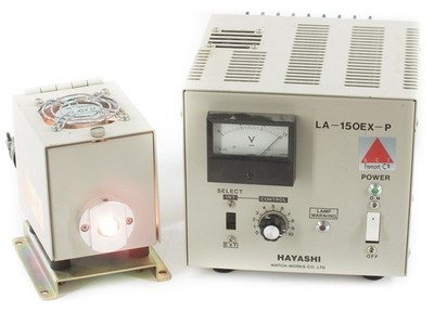 Hayashi 115V Microscope Light Source PSU with ACT Lamp Housing & Bulb LA-150EX-P
