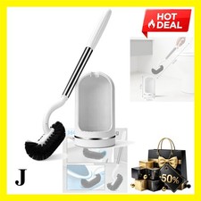 Toilet Brush and Holder Set, Deep Under-Rim Cleaning, Vented Holder  Curved ...