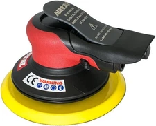 AirCat 6700-6-336 Lube Free Palm Sander. 6". Red/Black