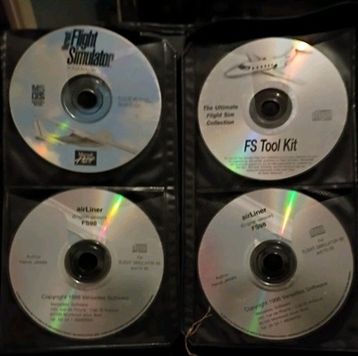 Vintage Microsoft Flight Simulator PC CD-ROM Lot - 19 Disc Mega Expansion Bundle