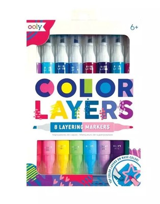 810104680448 Flamastry dwustronne Color Layers 8szt Ooly
