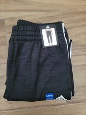 ADIDAS BOY 'S JOGGER PANTS BLACK WITH 3 WHITE STRIPES, SIZE L14-16.NWT.