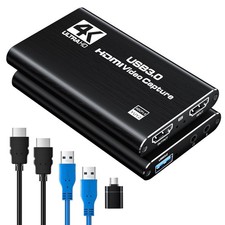 HDMI Capture Card for Streaming, Full HD 1080P 60FPS Capture USB 3.0 Game Aud...