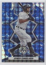 2022 Panini Mosaic Blue Camo Mosaic Prizm Jeimer Candelario #29 0b2