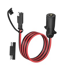 7 Pin Trailer Plug Adapter to 2 Pin SAE Power Plug,7 Pin Circular RV 3Ft/0.9m