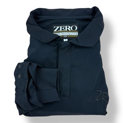 Zero Restriction ZR Black Microfiber Polyester 1/4 Snap Pullover Sweater Large