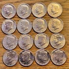 Lot of 16 Kennedy Half Dollars Various Dates #4271