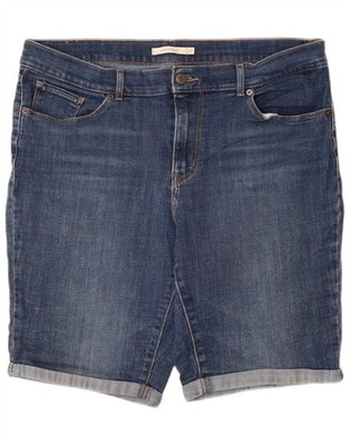 Levi's Damen Bermuda Jeansshorts W32 Large blau Baumwolle AO16