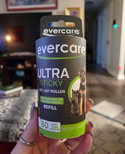 Evercare Ultra Sticky Pet Lint Roller Refill Hair Remover, 60 Sheets 5 Rolls 