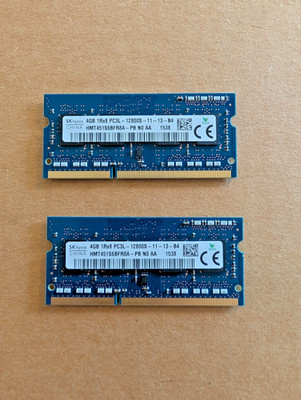 SK Hynix 8GB (2x4GB) 1600MHz 204-pin SODIMM DDR3 RAM Kit (HMT451S6BFR8A-PB)