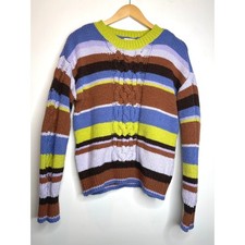 90s Grandpa Grunge Striped Sweater