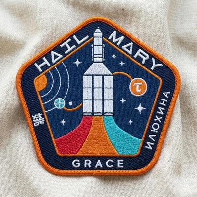 Project Hail Mary Embroidered Iron On Patch Space Mission Sci-Fi