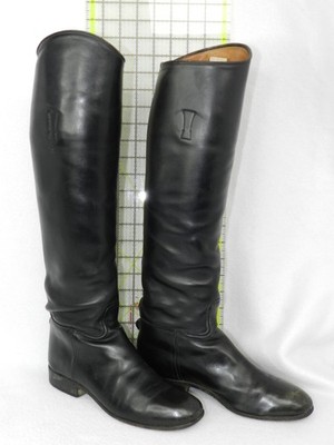 Vintage Women's E. VOGEL Black Leather RIDING BOOTS