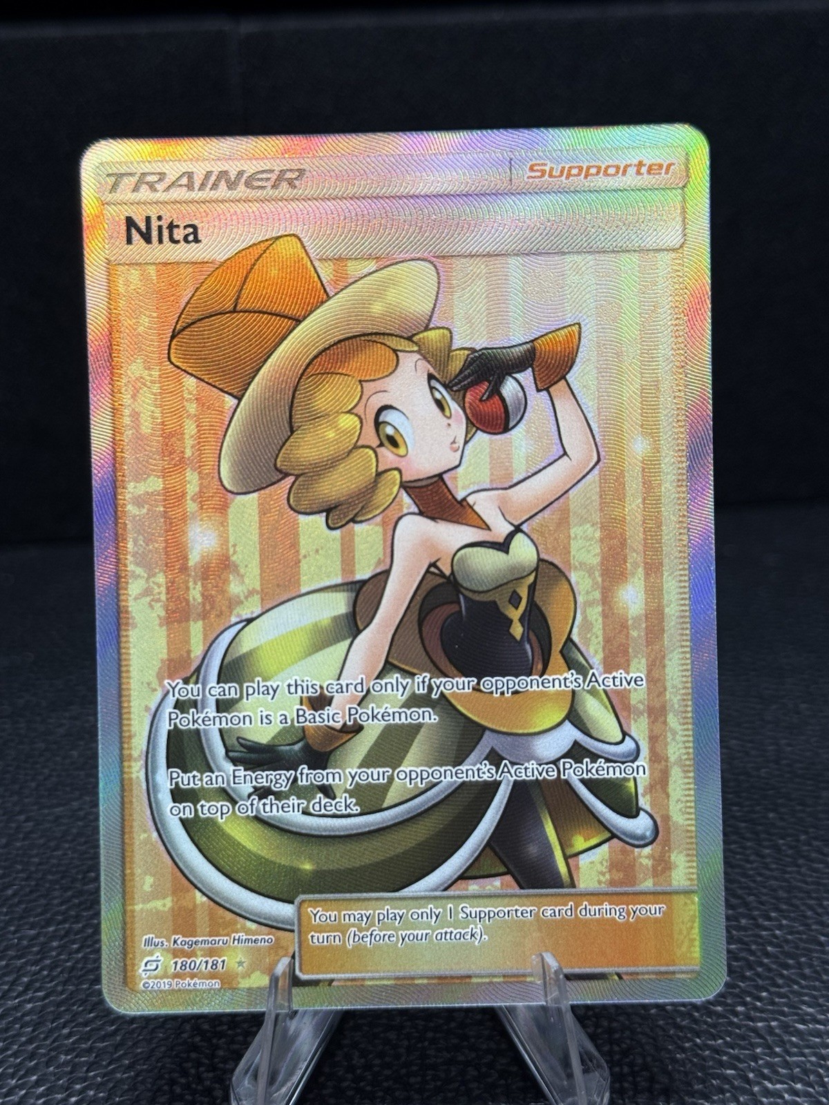 Nita 180/181 Pokemon Full Art Trainer Team Up Holo NM Ultra Rare