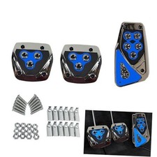 Nonslip Car Pedal Pads Manual Transmission Brake Pedal Cover Manual 3 PCS Blue