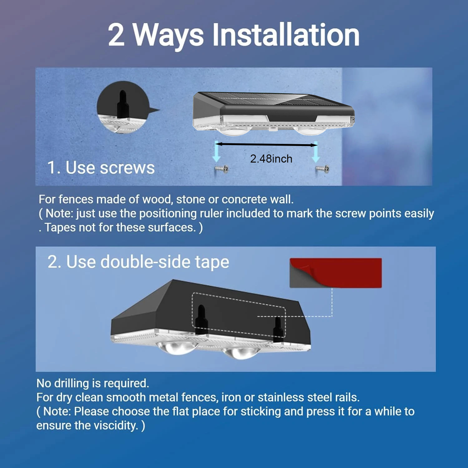 1-8PK LED Solar Power Fence Lights Deck Door Wall Stair Step Outdoor Garden Lamp