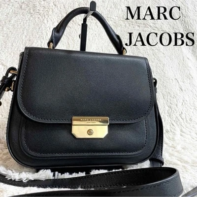 Mini sac à main bandoulière MARC JACOBS Rider en cuir noir 2 voies - Photo 1/4