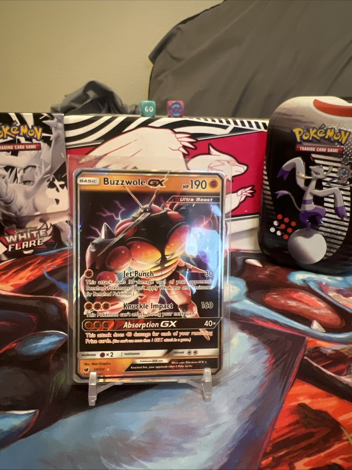 Pokémon TCG Buzzwole GX 57/111 Crimson Invasion Ultra Rare Holo Card