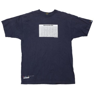 Vintage Y2K Alphanumeric A# Periodic Table Tee Navy M