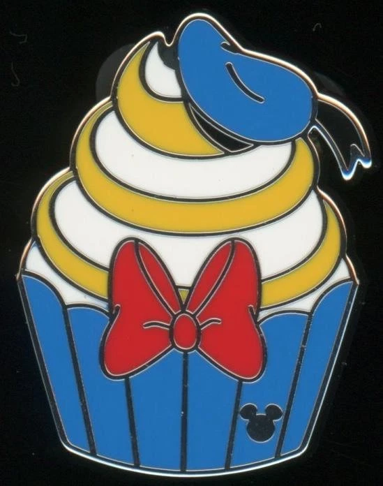 DLR Donald Cupcakes Wave A Series 5 2026 Hidden Mickey Disney Pin 182464