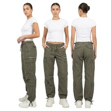 VTG Abercrombie  Fitch Y2K Paratrooper Cargo Pants Women's 29 / 8R Olive Green