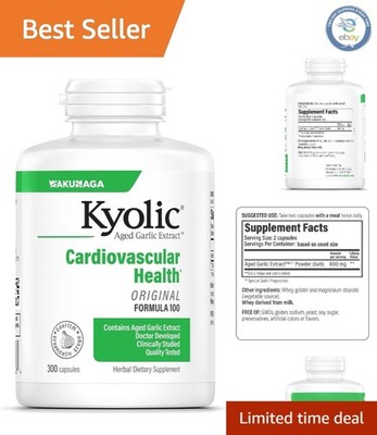Odorless Aged Garlic Extract 300 Capsules for Cardiovascular Wellness